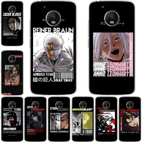 Attack on Titan Levi Mikasa Phone Case For Motorola Moto G9 G7 G8 Power E6 E5 G6 G5 G5S EU Plus Play One Action Cover