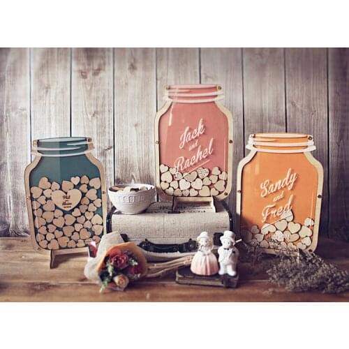 Mason Cup Design Personalization Infinity Wedding Guestbook Alternative Guest Book Custom Dropbox