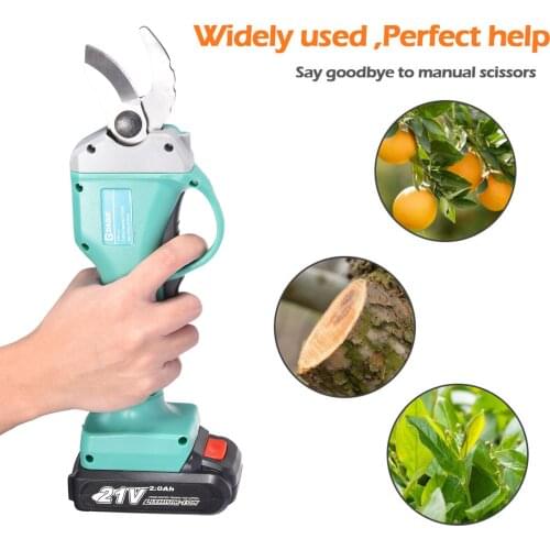 Electric Pruning Scissors 600W DC 21V Pruning Shears Tree Trimmer Garden Pruner Cut Cordless Hedge Rechargeable Garden Pruners