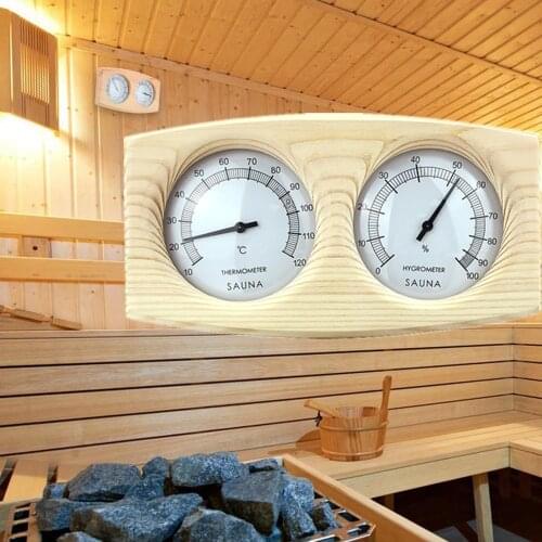 4 Type 2in1 Wood Sauna Hygrothermograph Indoor Thermometer Hygrometer Humidity Measurement Sauna Room Accessories Humidity Meter