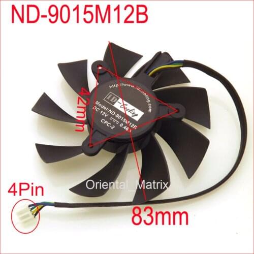 ND-9015M12B 12V 0.46A 83mm 42x42x42mm For YESTON GTX560SE Graphics Card Cooler Cooling Fan