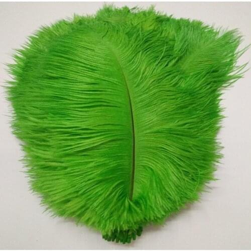 Hot! 100 Pcs/lot long 12-14 inches / 30-35 cm green Color Ostrich Feathers ostrich plumes for party /wedding decorative