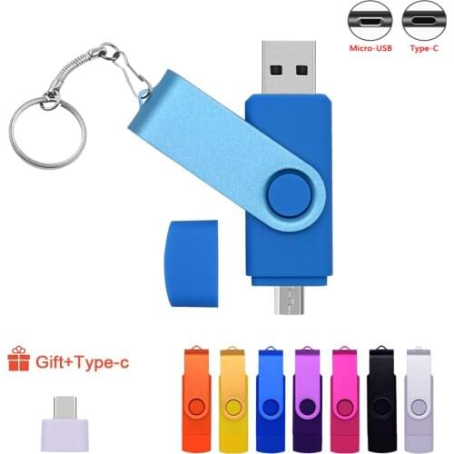 Multifunctional USB Flash Drive 256GB 128GB otg2.0 pendrive 64gb cle usb stick+Type c gift 32gb 16gb Pen Drive 3 in1 custom logo