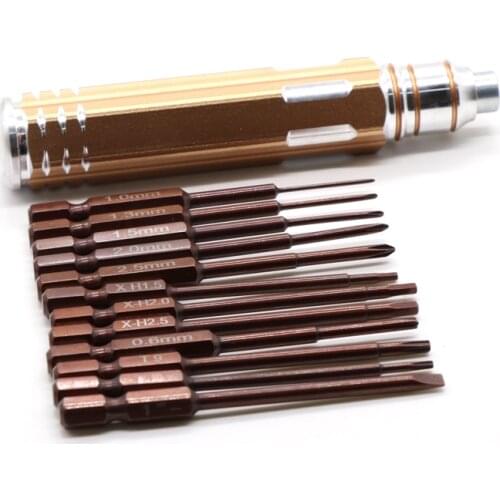 HSS 12in1 Repair Tool Slotted/Cross/Hexagon/Hexalobular Screwdriver Set for RC Drone Airplane Helicopter FPV Vehicle Cars