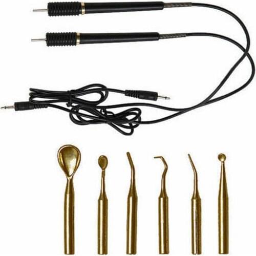 6X Dental Electric Waxer Tips Kit+ 2PCS / Double Wax Carving Knife Pen Pencil Fit Electric Knife Wax Carving