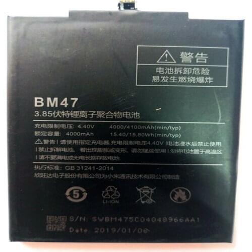 New BM47 Real 4000mAh cell phone Battery For Xiaomi Redmi 3 3S 3X For Redmi 4X With Tools