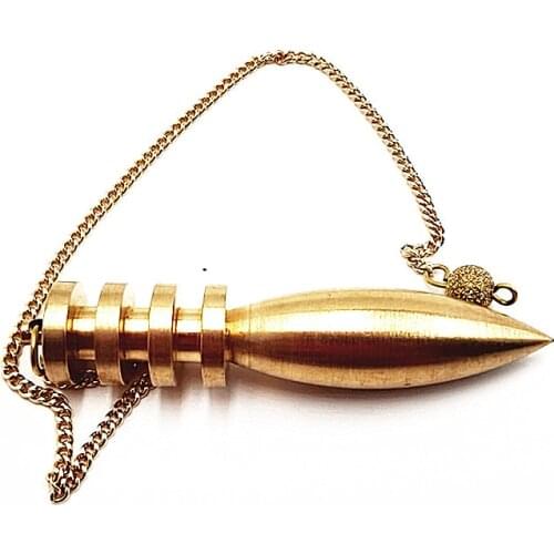 New copper Metal Dowsing Pendulum for Reiki Healing Divinatio Pendent Spiritual Wicca Men Amulet Screw Shape Pendule Radiestesia