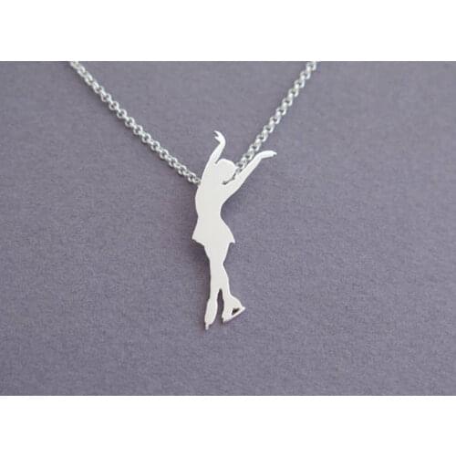 Figure Skating Necklace - Ice Skate Necklace