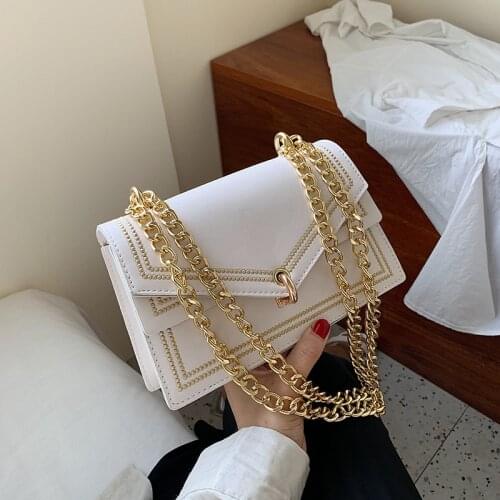 Fashion Small Handbags Leather Brand Designer Shoulder Simple Bags For Women Chain Rivet Luxury Crossbody Massage Bag Female