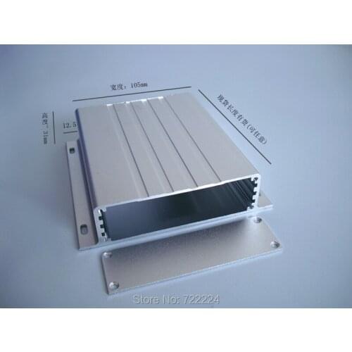 1 piece 130*31*130mm silvery aluminum enclosure electronics box silk screen equipment business housing case power amplifier box