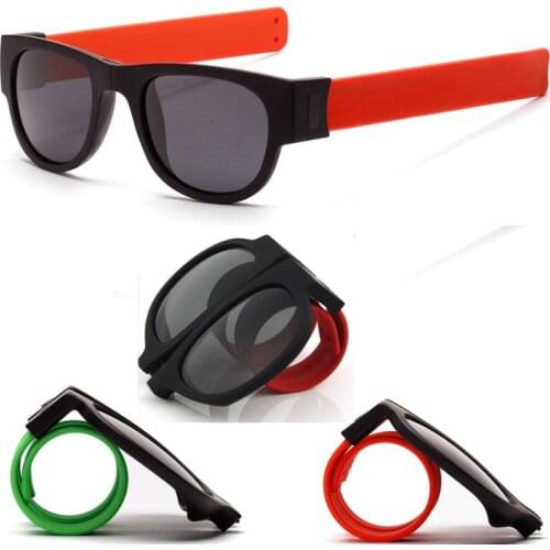 MAYTEN Slap Black Sunglasses Women Slappable Bracelet Sun Glasses for Men Luxury Wristband Festival Folding Ladies Eyewear