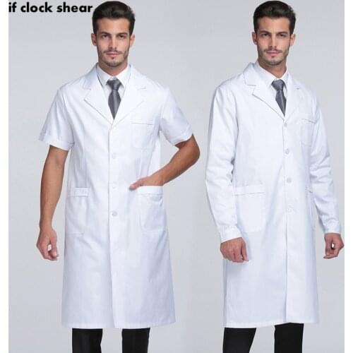 Spa uniforms White lab coat Cotton Slim Workwear Uniform Beauty Salon Workwear 2020 New Unisex lab Coat health Service Lab Coat