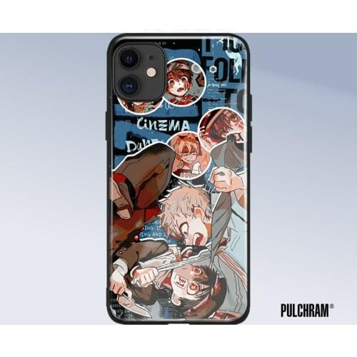Hanako and Minamoto Kou glass phone case for iPhone 6 6s 7 8 x xr xs 11 pro max Samsung S note 8 9 10 20 Plus cover shell
