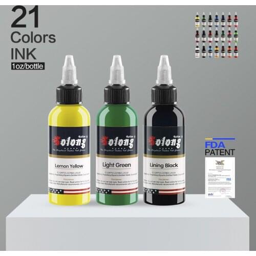Tattoo Pigment Ink Color 30ML/Bottle Professional Tattoo Pigment Ink Permanent Tattoo Painting Supply for Body Beauty Tattoo Art