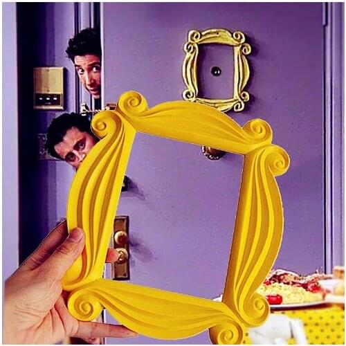 ZK30 TV series "Good Friends" handmade Monica door frame wooden yellow photo frame home net celebrity artwork