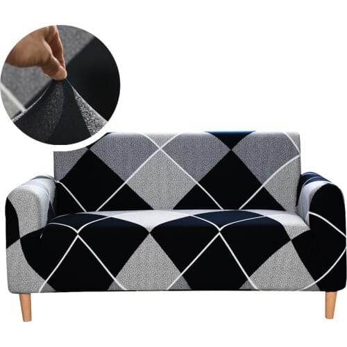 YANYANGTIAN Plaid Sofa Cover Elastic Sofa Covers for Living Room Printed Couch Cover Sectional Sofa Cover Stretch Slipcover