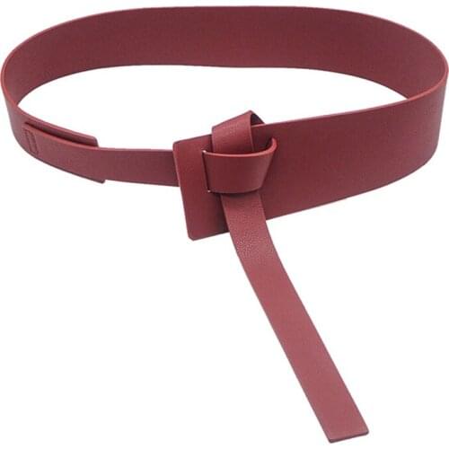 Women Waist Belt Dressed Fashion Shirt Party Decoration Solid Leisure Ladies Knotted Corset Artificial Leather Accessories