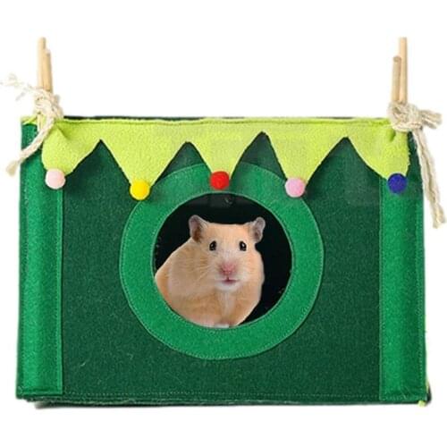 1PCS Small Animals Cages Sleeping Bed For Hamster Totoro Pets Soft Cotton House For Hamster Guinea Pig Cages Pets Product