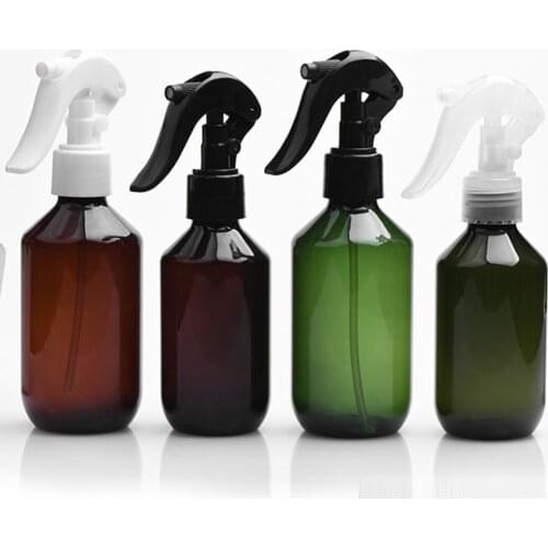 100ml 150ml 200ml 24Pcs Plastic Bottle Mist Spray Trigger Personal Care Container With Sprayer Green Brown Boston Bottles