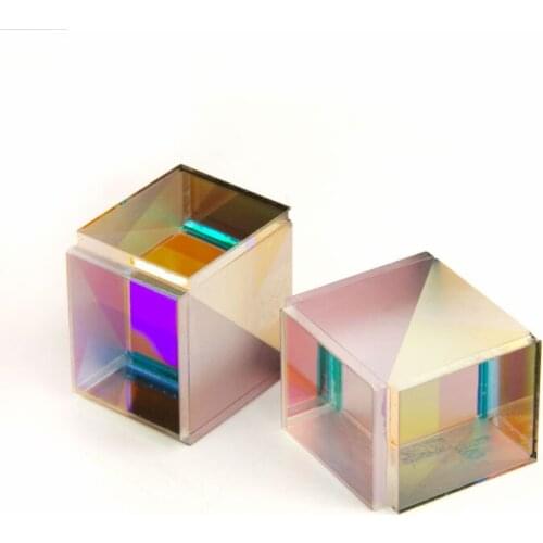 2PC Defective Glass Rainbow Surveying Prisma Laser Cube Prisms Optical Experiment Instruments Dichroic Irregular Shape Prism