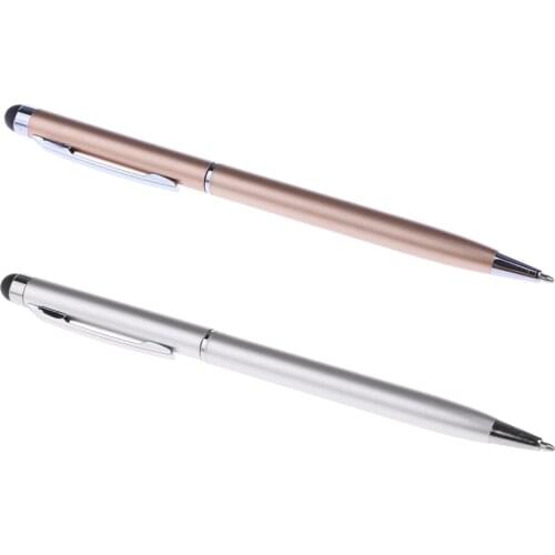2 Pieces Capacitive Touch Screen Stylus Pen For Phone Tablet PC Gold+Silver