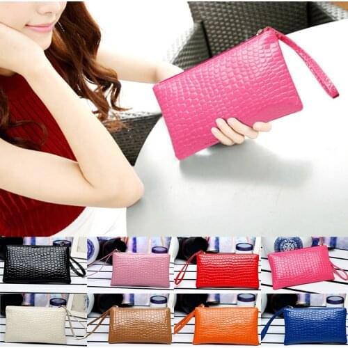 2021 New Female Women Fashion Long Design Wallet PU Leather Coin Purse Day Clutches 19*10cm