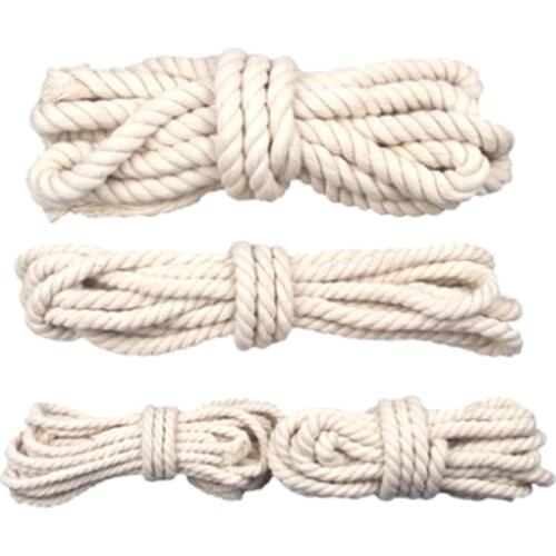 3/4/5/6/7/8/10/12/15mm Macrame Rope Twisted String Cotton Cord For Handmade Natural Beige Rope DIY Home Wedding Accessories Gift