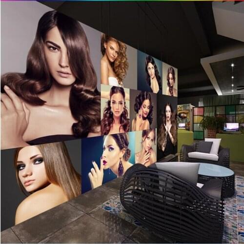 Beibehang Customize any size fresco wallpaper 3D personalized fashion glamor creative hair salon barber shop wall background