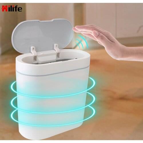 Household Cleaning Tool 8L Waterproof For Household Bathroom Kitchen Toilet Smart Sensor Trash Can Automatic Garbage Buckets