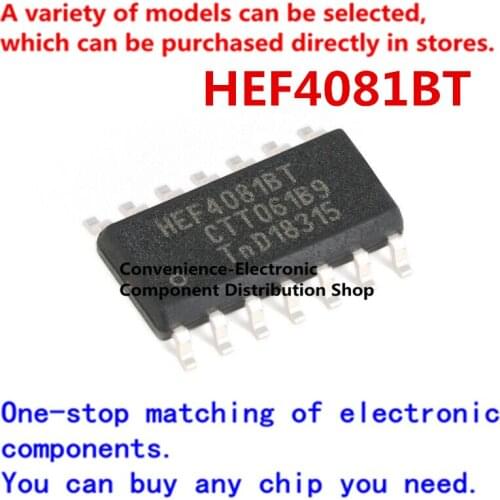 10PCS/PACK Chip HEF4081BT,653 SMD HEF4081 SOIC-14 quad 2-input nor gate logic chip