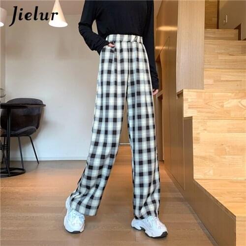 Женские брюки в клетку Jielur China At AliExpress
