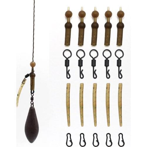 20PCS Helicopter Rig Components Kits Chod beads Swivels Sleeves Zig Rig Ronnie Hair Rig Carp Feeder Tackle Accessories