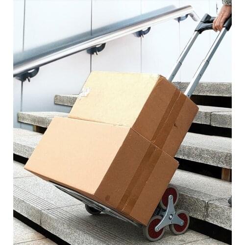 Compression wear-resistant family climbing car portable folding luggage cart lightweight aluminum alloy shopping trolley