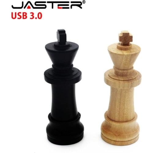 JASTER 3.0 Wooden International chess USB Flash Drive Pendrive maple chess Memory Stick pen drive 4GB 8GB 16GB 32GB usb 3.0