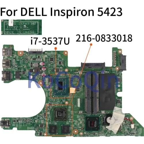 For DELL Inspiron 14Z 5423 I7-3537U Notebook Mainboard CN-0DT0G5 0DT0G5 DMB40 11289-1 SR0XG 216-0833018 Laptop Motherboard