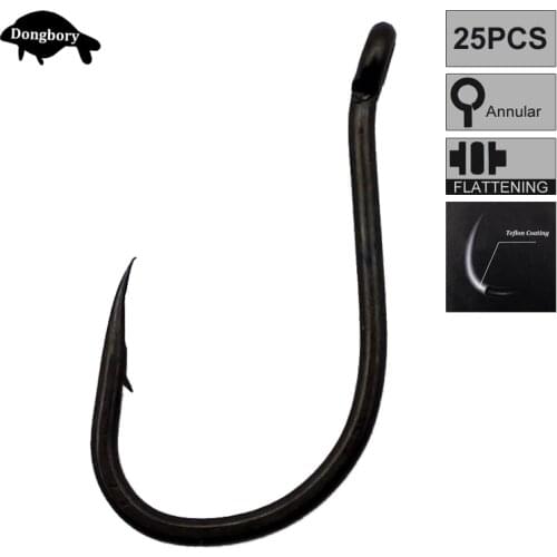 25PCS Multi Size Carp Fishing Hook Jig Head Barbed Carp Hook Fishing Baitholder Curved Crankbaits Chod Rig Hook Lure Accessories