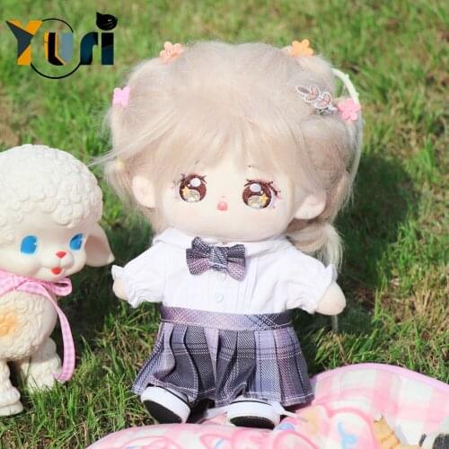 Limit Kpop Star Official Original JK Uniform Clothes Clothing Bow Outfit For 20cm Plush Doll Figure Toy Cosplay Cute C Rua