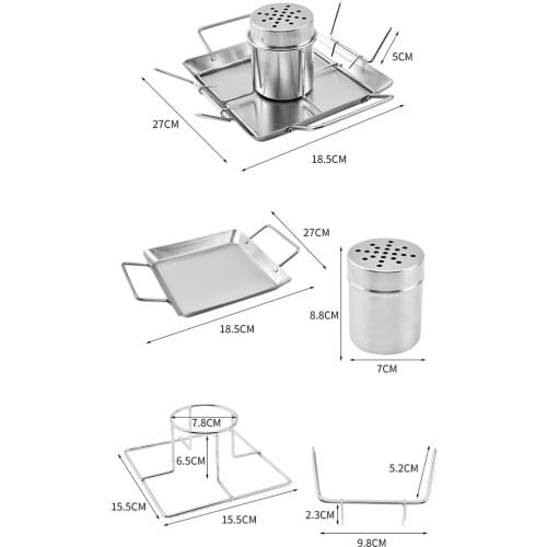 Chicken Roaster Barbecue Beer Wine Holder Grill Rack Stainless Steel