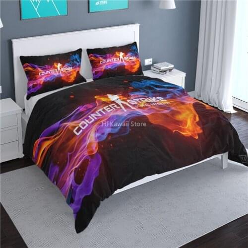 Popular CS GO Games Pattern 3d Duvet Cover Pillowcases Bed Linen Bedclothes Europe/Australia/USA Twin Queen King Bedroom Decor