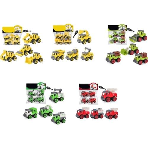 Firefighting Sanitation Farmer Construction Take Apart Car Toys for Boys Kids Building Educational Toy Gift for for Kids