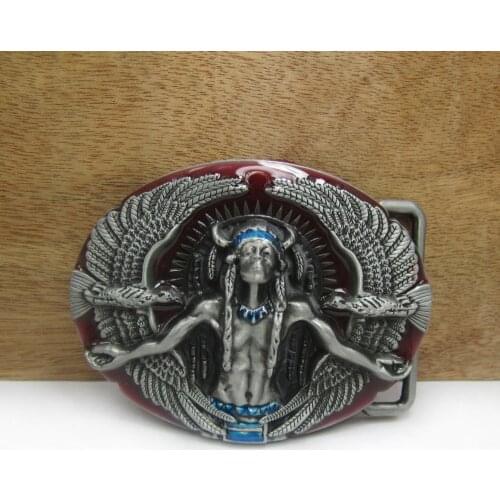 BuckleClub retro zinc alloy color enameled belt buckle western jeans gift belt buckle FP-03279 PEWTER FINISH drop shipping