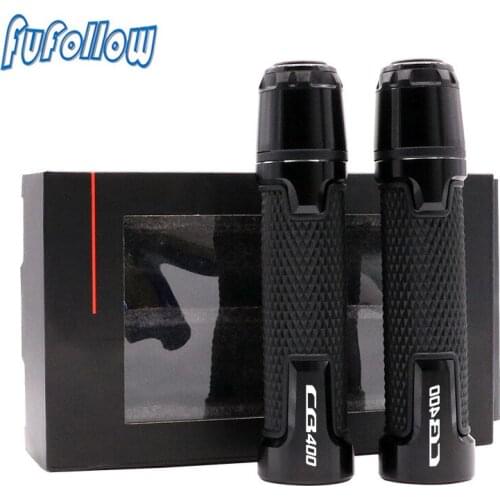 With Logo CB400 Motorcycle CNC Handlebar Grips Handle Bar Ends For Honda cb400 CB 400 All Year 7/8'' 22MM Motorbike Hand Grip