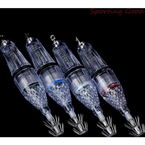Fishing Light Cuttlefish Lamp Squid Fish Finder 4 Colors Fake Lure Artificial Bait Lake Lures LED Underwater Octopus A