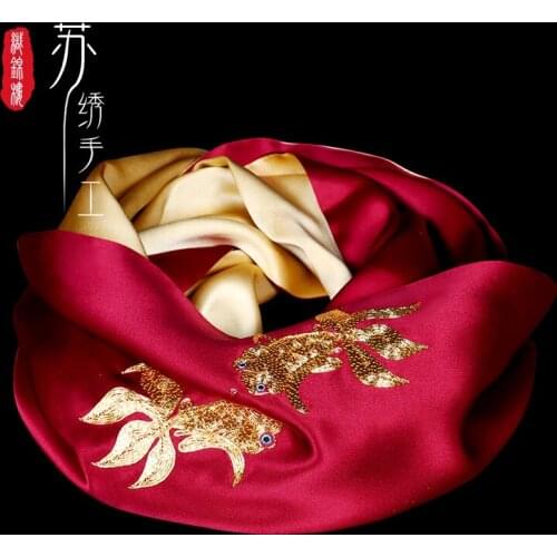 Hangzhou silk brocade floor leap mulberry silk embroidered shawls silk scarves, scarves shawls and the spring and autumn