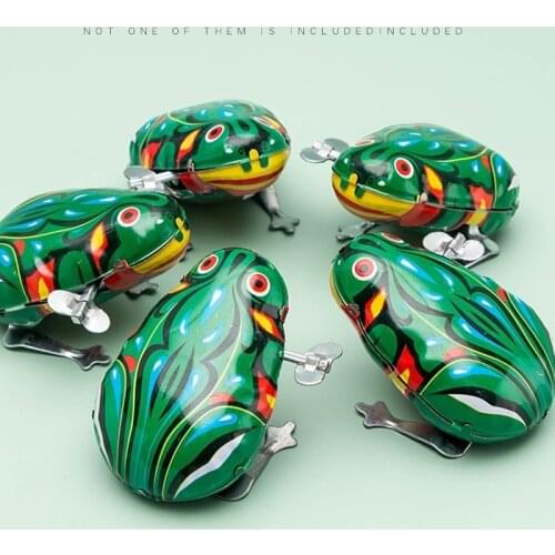 Traditional Childhood Toys 80s Nostalgic Winding Frog Jumping Frog Baby Childhood Memories Fun Classic Game Decompression Toy