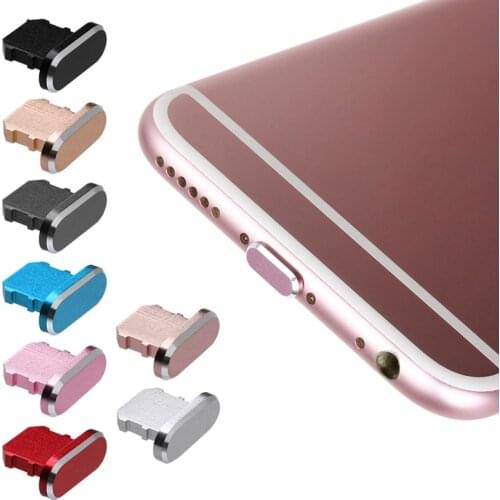 Universal Dustproof Cover Metal Anti Dust Charger Dock Plug Stopper Cap Cover for iPhone 11 X XR Max 8 7 6S Plus Anti Dust Plug