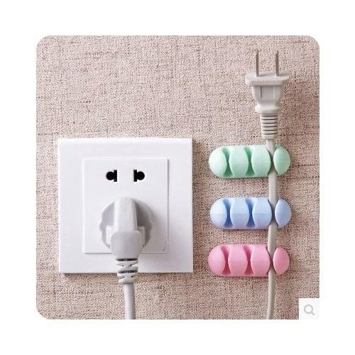 For Cable Winder Earphone Cable Organizer Wire Storage Silicon Charger Holder Clips