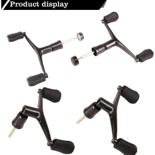 1Pcs Metal Spinning Fishing Reel Handle Folding Rocking Arm Fishing Reel Double Handle Fishing Tackle Modified Accessories