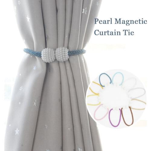 New2020 1pcs Pearl Magnetic Curtain Clip Curtain Holders Tieback Buckle Clips Hanging Ball Buckle Curtain Accessories Home Decor