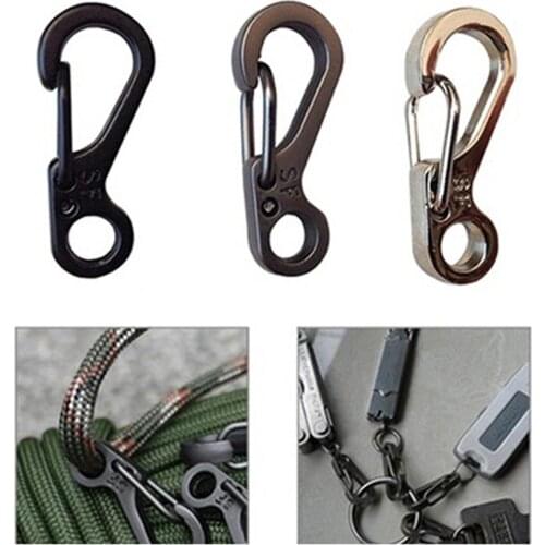 10Pcs/Lot Mini SF Spring Hanging Buckle Backpack Clasps Climbing Carabiners EDC Keychain Camping Paracord Tactical Survival Gear